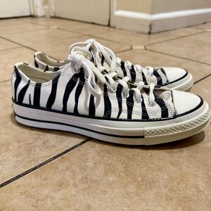 Zebra Print Low Top Canvas Converse
